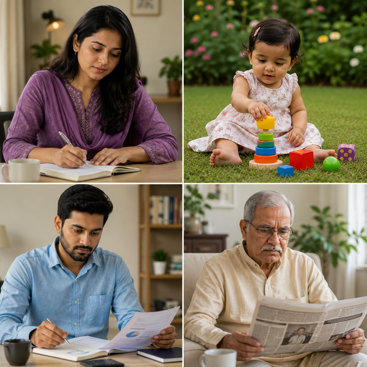 মা, শিশু, তরুণ ও প্রবীণ—সব বয়সের মানুষ টিকা সম্পর্কে তথ্য জানছেন।